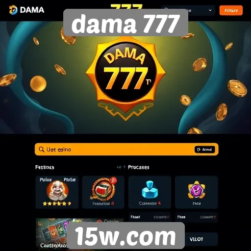 Análise da interface do usuário do site Dama 777