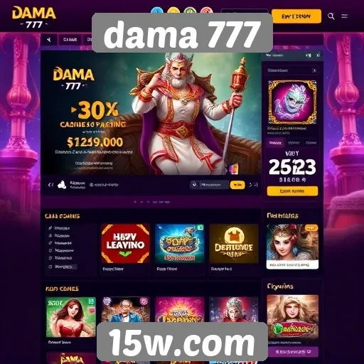 Experiência do usuário no site Dama 777